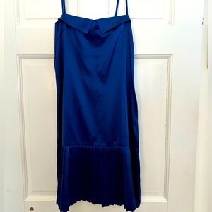 Lark + Wolff Blue Silk Satin Slip Dress urban outfitters BNWT vintage